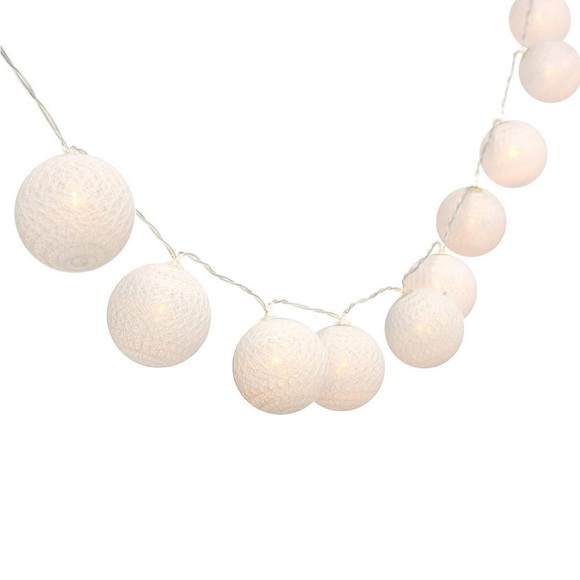 New! ☆ 3M! White Aesthetic Plastic Circular Bulb String Lights - Picture 9 of 10